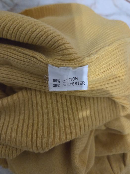 Bawełniamy, żółty sweter damski, rozm. S