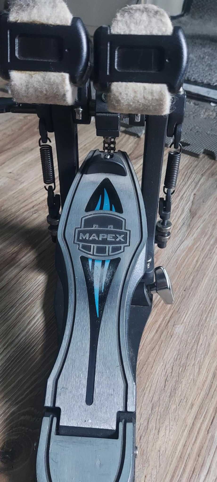 Podwójna stopa Mapex Falcon + nowy łącznik + futerał