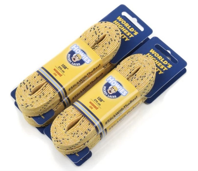 Howies – Żółte Woskowane Sznurowadła do Łyżew Hokejowych.