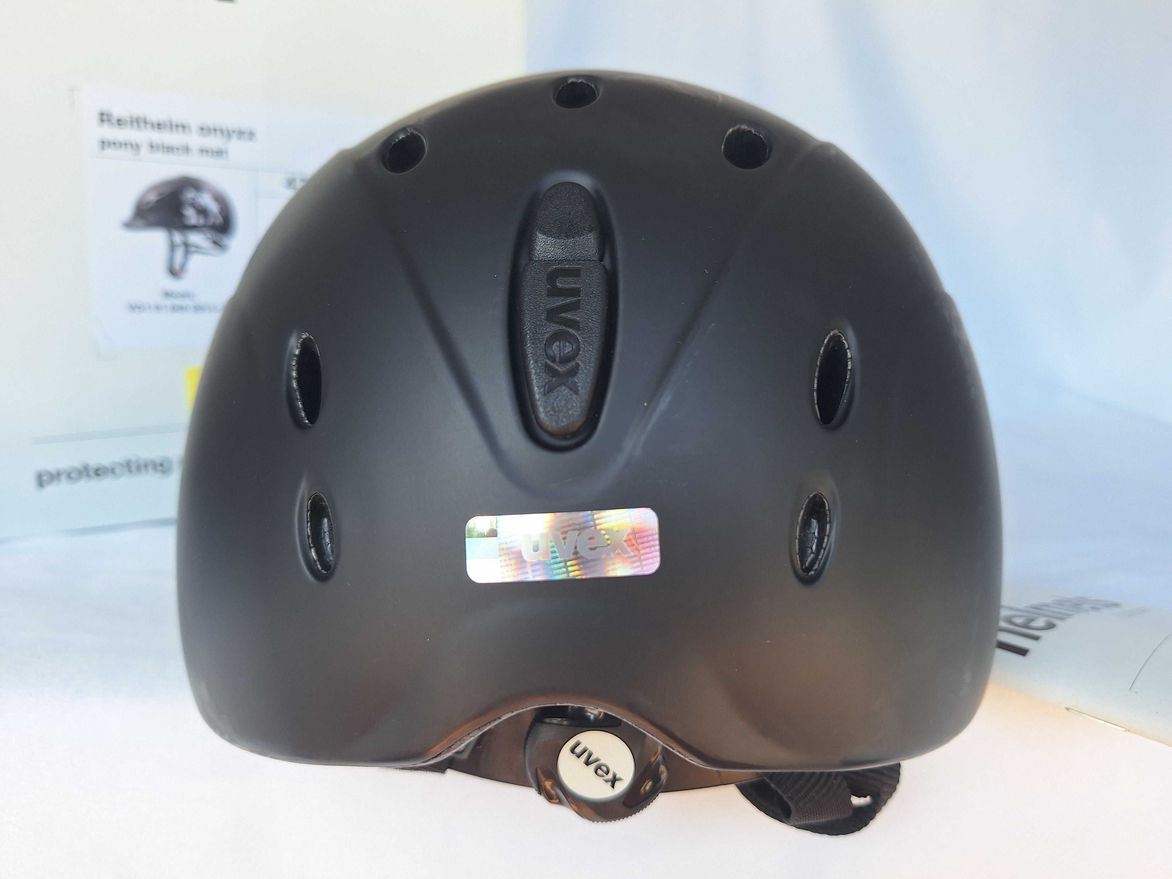 Kask jeździecki toczek Uvex Reithelm Onyxx Pony Black 3XS-XS 49-54cm