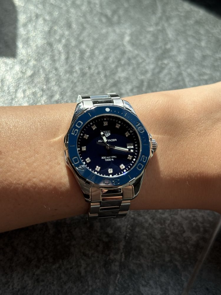 Часы  женские с брилиантами 0.1c TAG HEUER AQUARACER WAY131L.BA0748