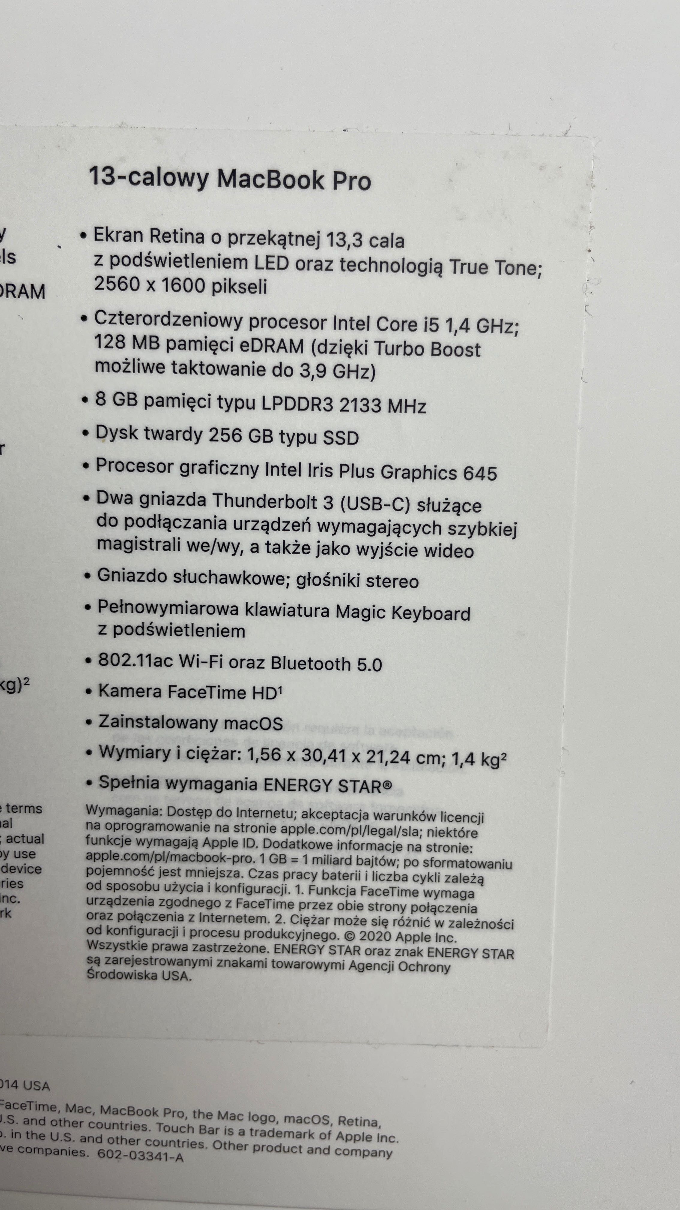 MacBook 13 8gb RAM 256GB Stan Idealny od Fana Marki A2289 MXK32ZE/A