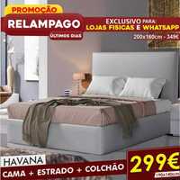 CAMA HAVANA + ESTRADO + COLCHÃO  299,00€