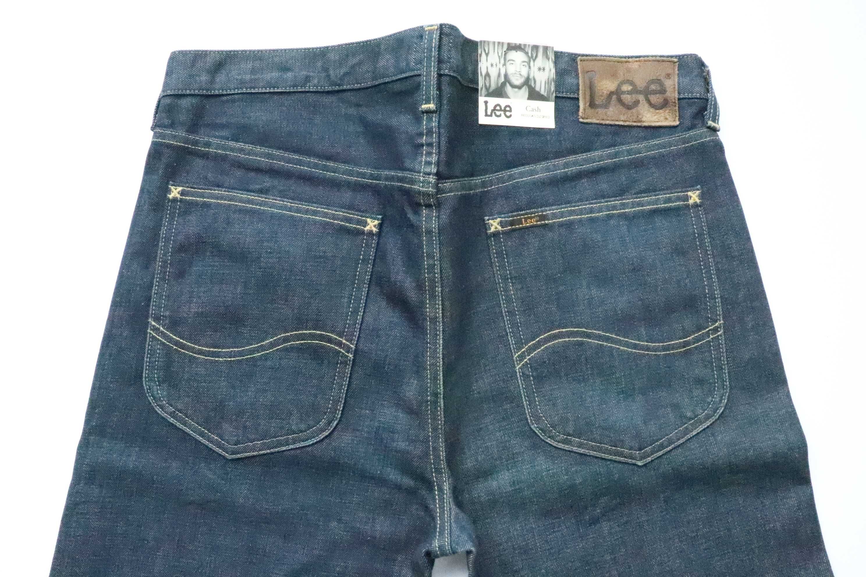 LEE CASH W34 L32 męskie spodnie jeansy regular tapered nowe