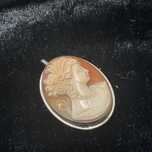 Broche e pendente prata inglesa 3 cm