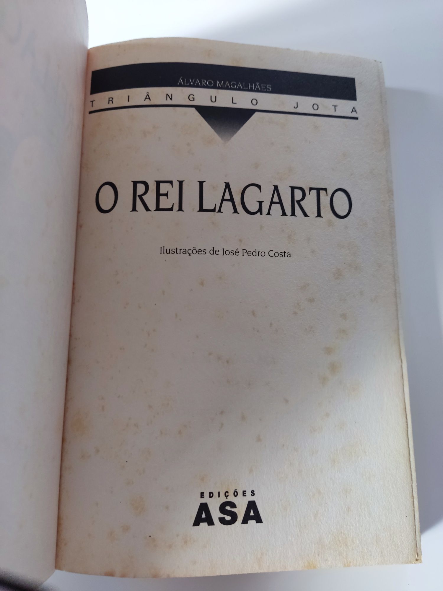 Livro O rei lagarto de triângulo jota