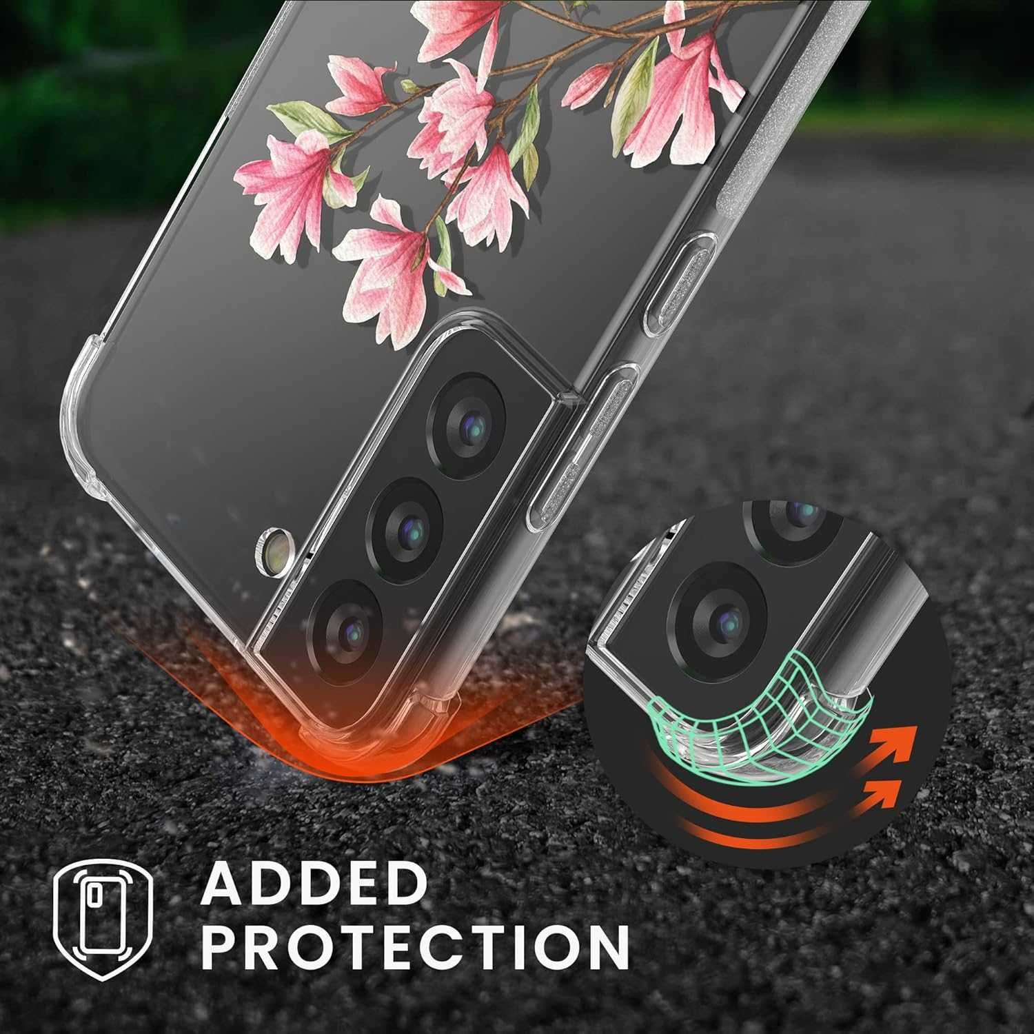 Kwmobile etui plecki z łańcuszkiem do Samsung Galaxy S22 w magnolie