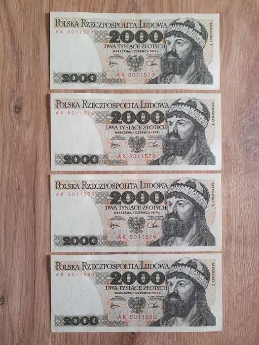 Banknoty PRL 2000 Seria AK