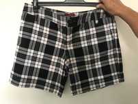Calções Xadrez Branco e Preto Bershka Nº 42 Novos