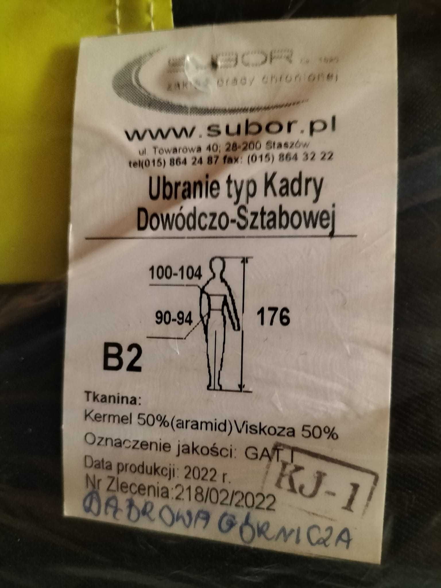 Ubranie sztabowe strażaka 4 częściowe