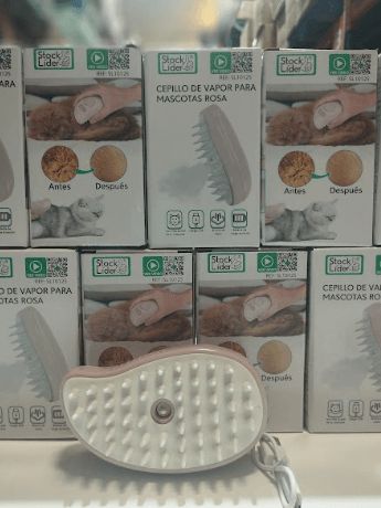 Escova de vapor para animais de estimação (rosa)