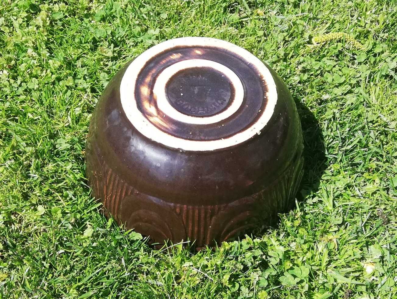 makutra misa miska kamionkowa donica brązowa Bochnia średnica 29cm