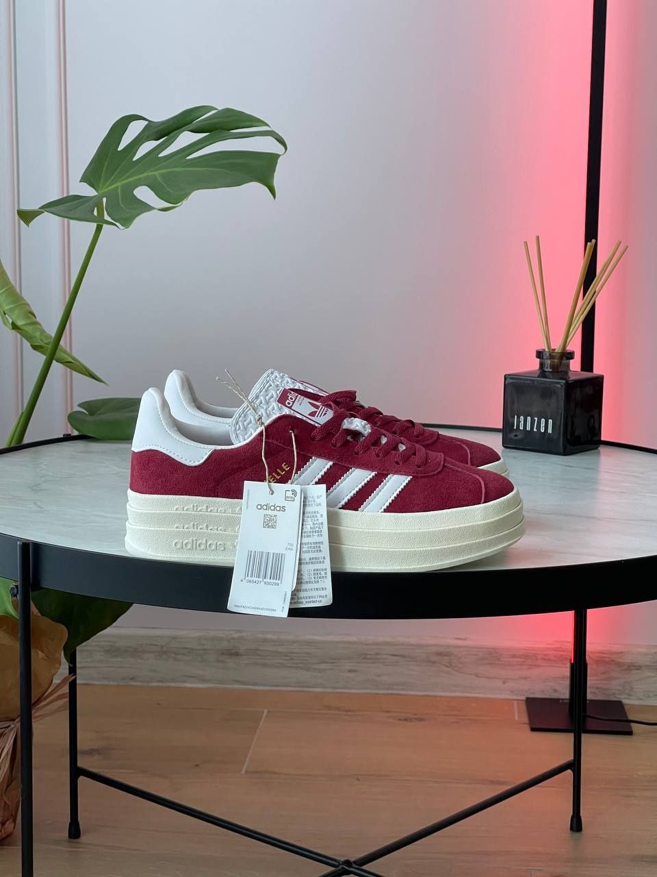 Жіночі кросівки Adidas Gazelle Bold Bordo