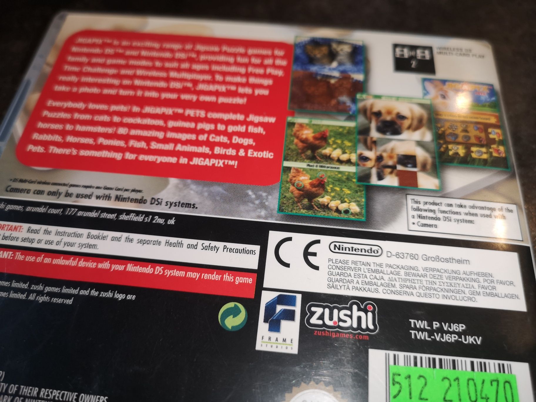 Jig a Pix Puzzle Maker DS NINTENDO gra ANG (komplet BDB) sklep Ursus