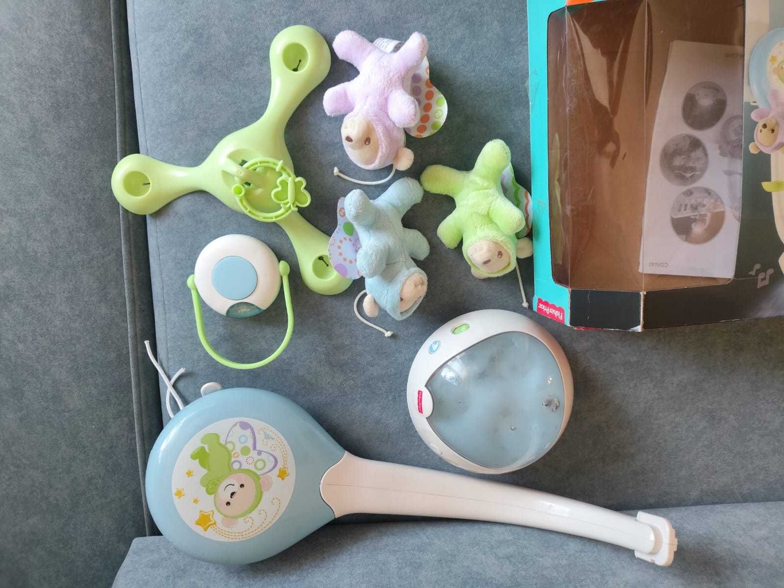 karuzela fisher price z misiami dźwiękiem i projektorem