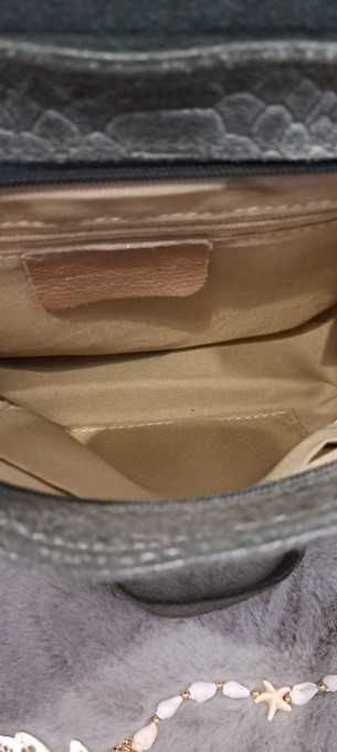 Elegancka torebka listonoszka skóra natura Vera Pelle Haly