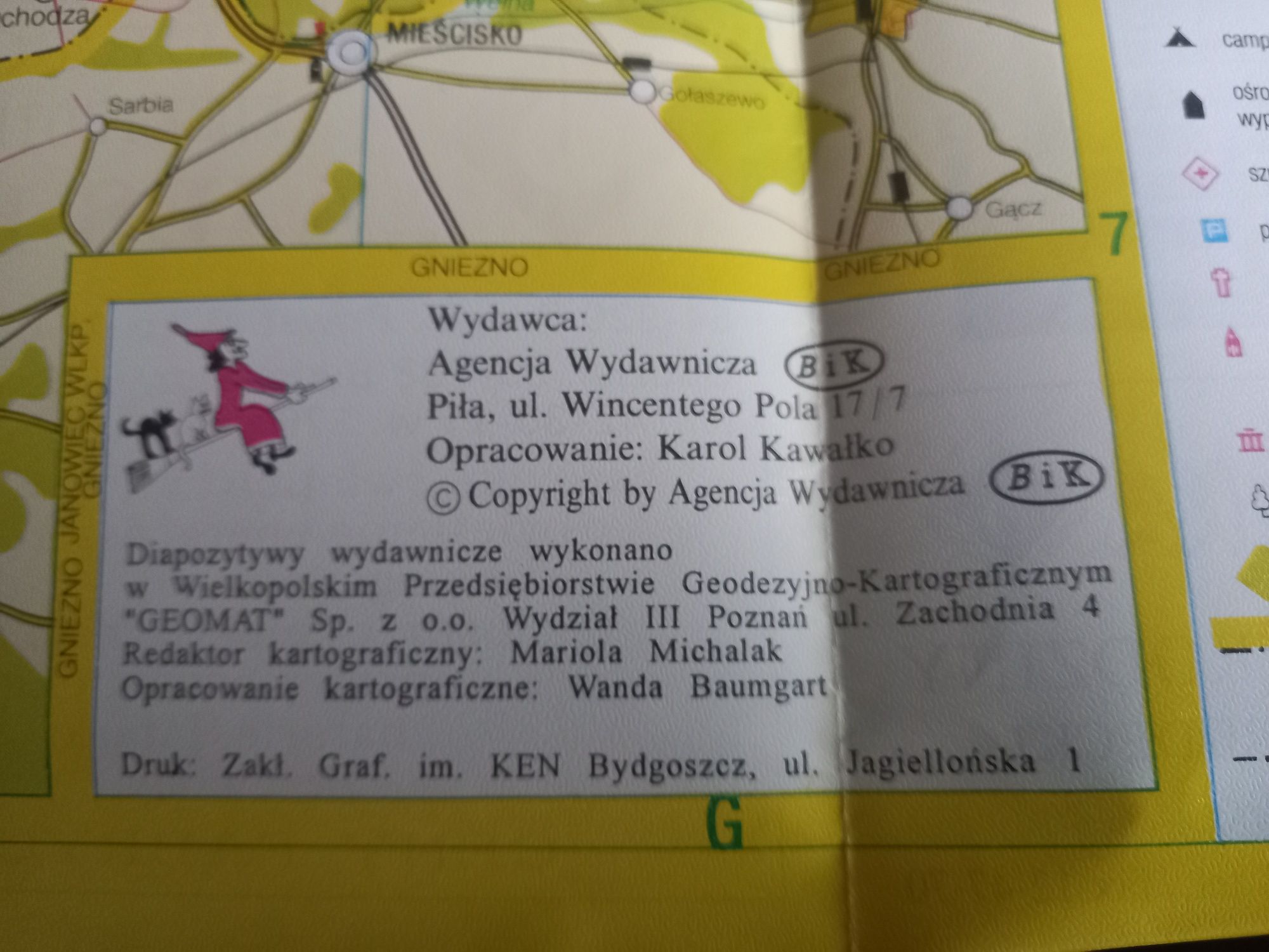 Mapa Województwo Pilskie 1993rok