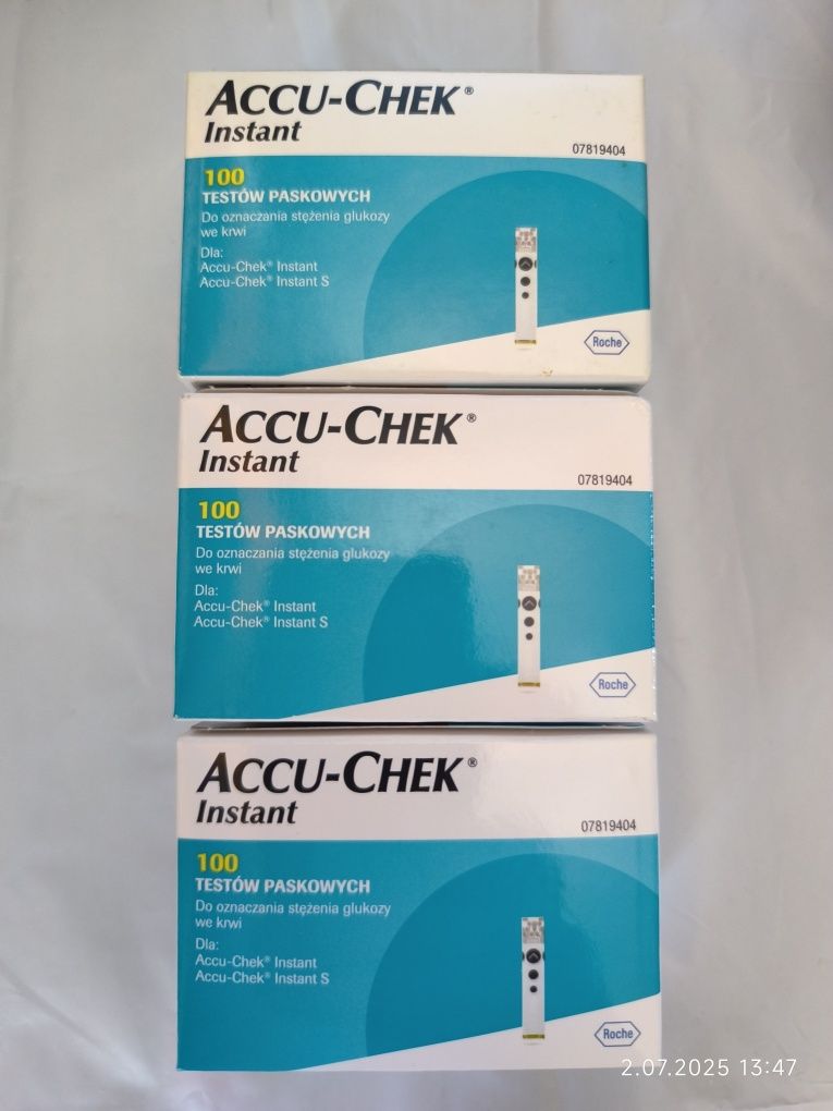 3x100 sztuk pasków do glukometru accu-chek instant