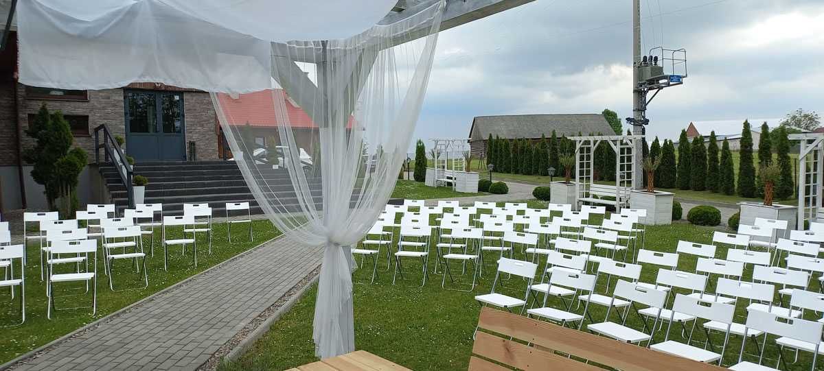 wynajem krzesła białe składane