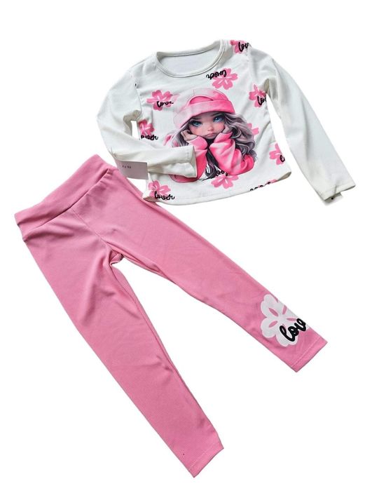Komplet dla dziewczynki dres bluzka 122