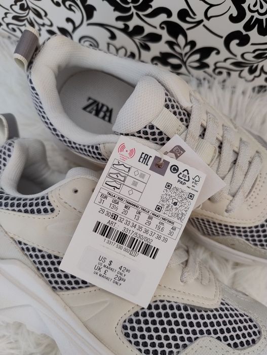 Nowe lekkie buty sportowe dla dziewczynki wsuwane Zara roz 31