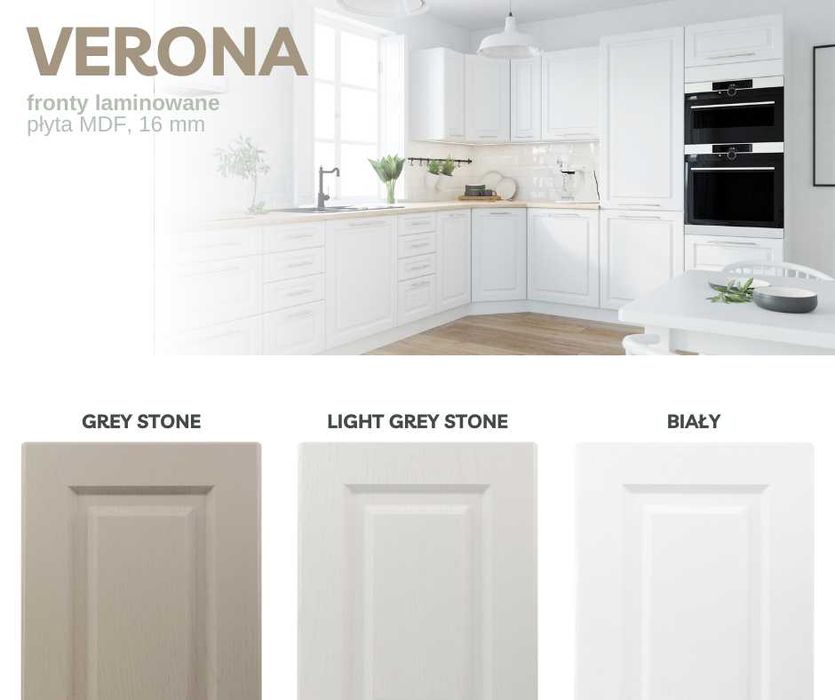 Kuchnia VERONA meble, szafki kuchenne mat TRANSPORT wycena [SK]