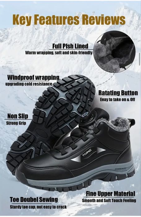 Чоловічі зимові теплі черевики (є різні розміри)