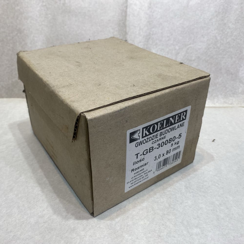 Gwoździe budowlane czarne 3,0x80 T-GB-30080 KOELNER