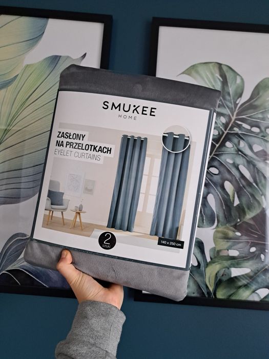 Szare zasłony welwetowe 140x250cm glamour eleganckie