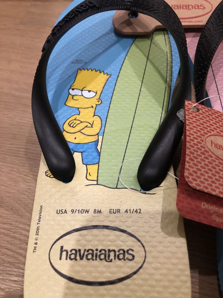 Havaianas Simpsons Blue/Black - EUR 41/42 - Novo!