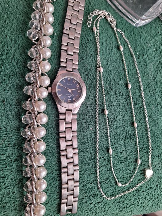 Zestaw zegarek sztuki bransoletka × naszyjnik
