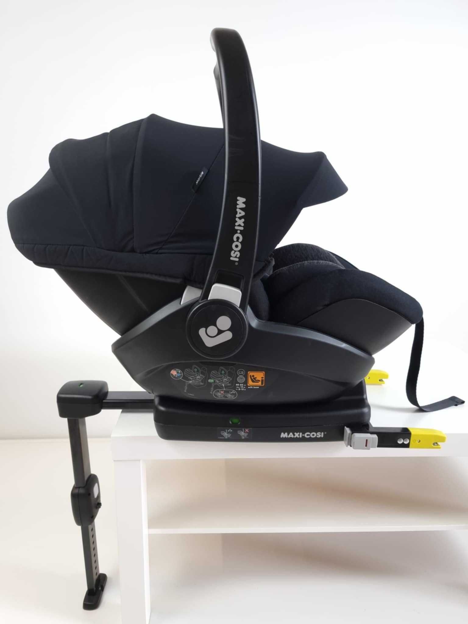 Fotelik Maxi Cosi Marble 0-13 kg + baza isofix rozkładany Black adac