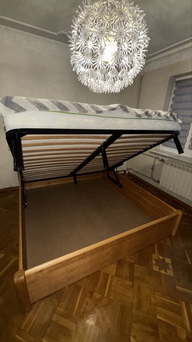 Ліжко 195х220 з підйомним механізмом + ортопедичний матрац 180х200