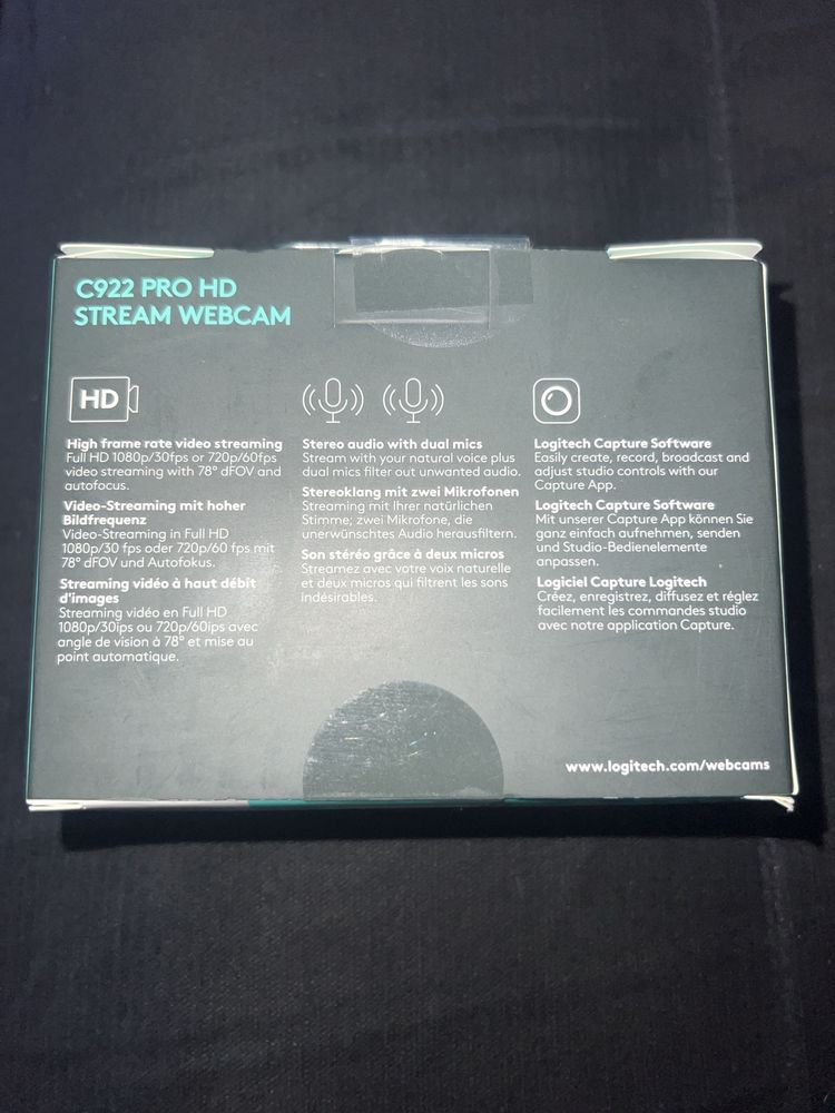 Kamera Logitech Webcam C922 Pro HD stream