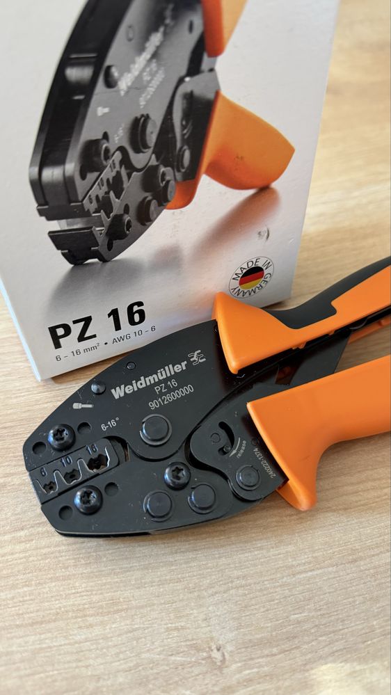 Nowa praska Weidmüller PZ16 do końcówek kablowych 6-16 mm²