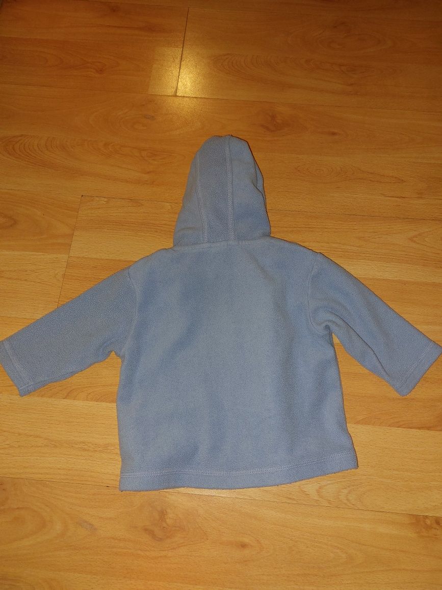 Bluza zapinana niebieska kaptur z uszami Newborn Next