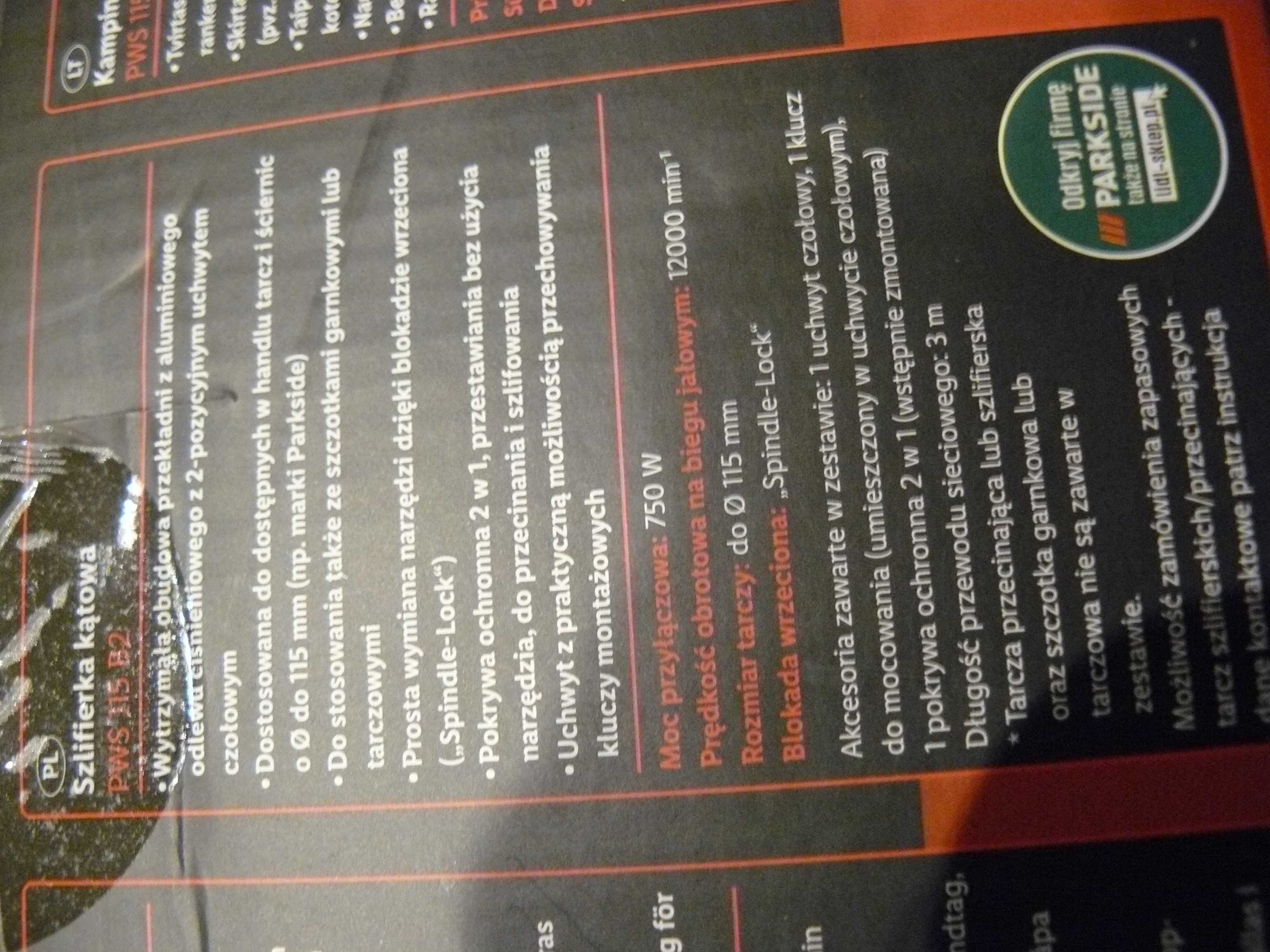 Szlifierka kątówka kompletna 12000obr/min