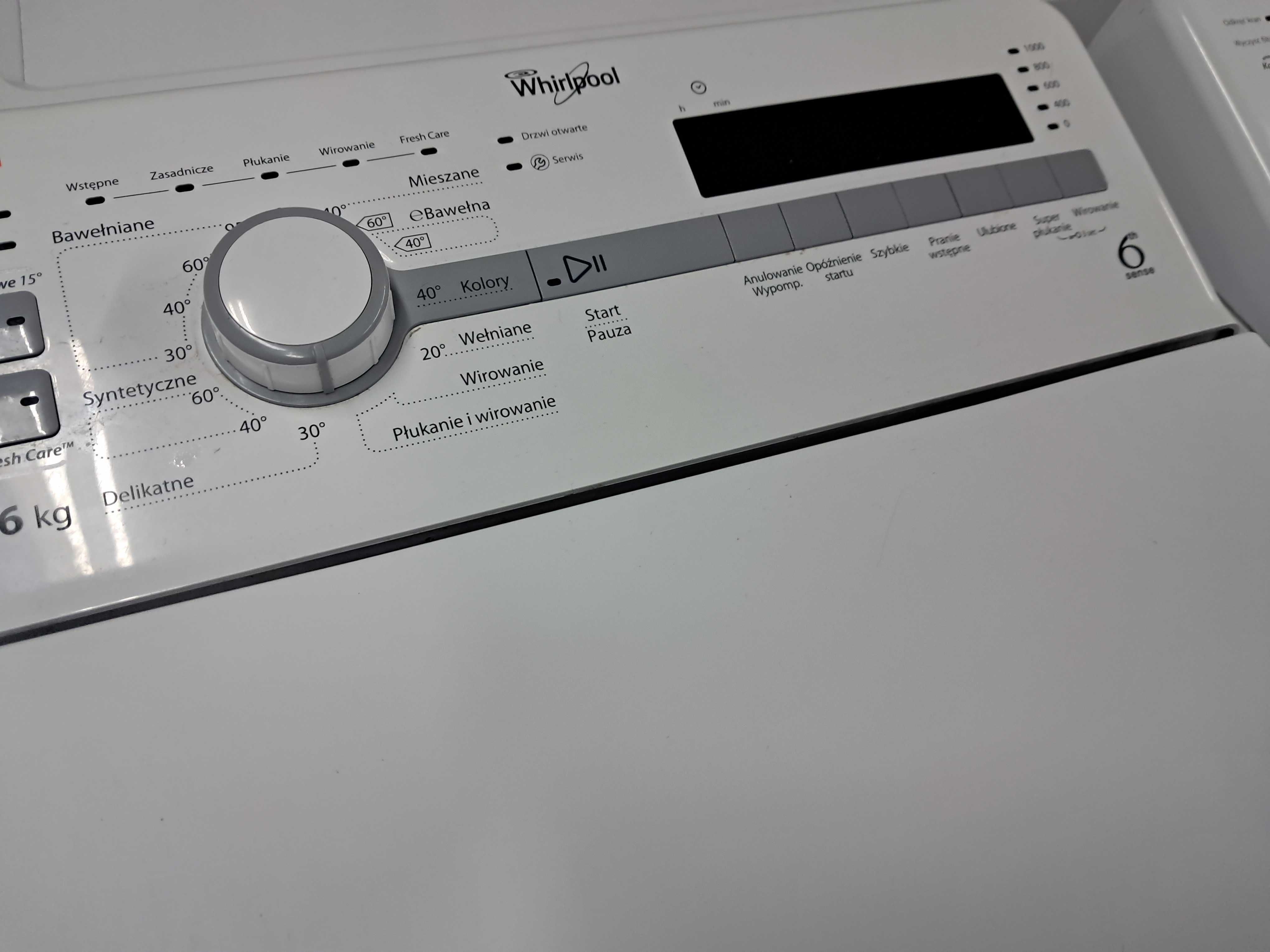 Pralka Whirlpool 6 kg - wsad od góry - Gwarancja, SERWIS AGD