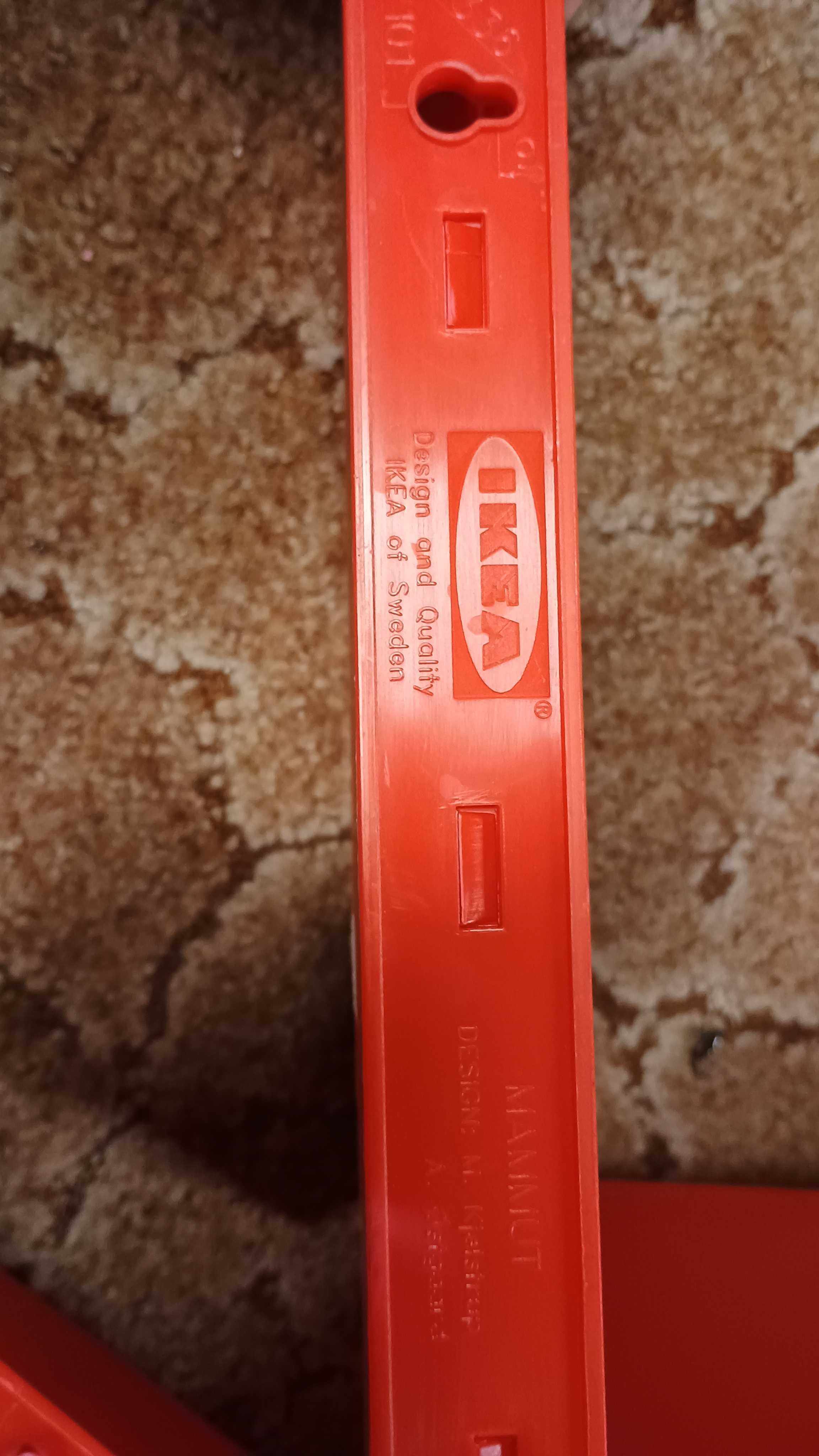 Plastikowa półka ścienna Mamut Ikea czerwona x2