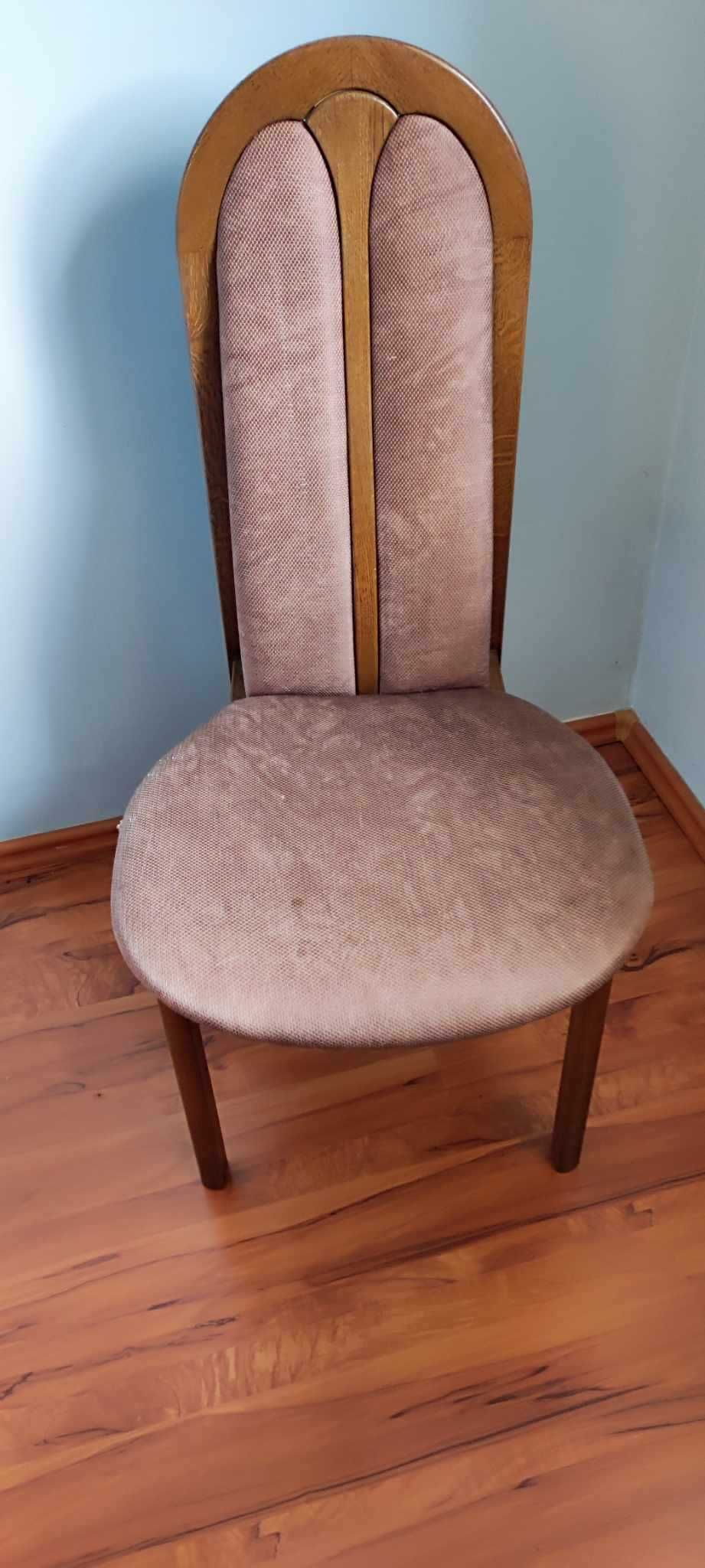 Komplet 4 krzeseł z litego drewna