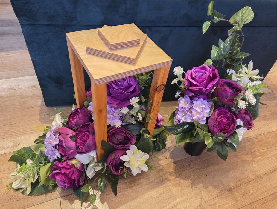 Stroik lampion kompozycja na cmentarz grób