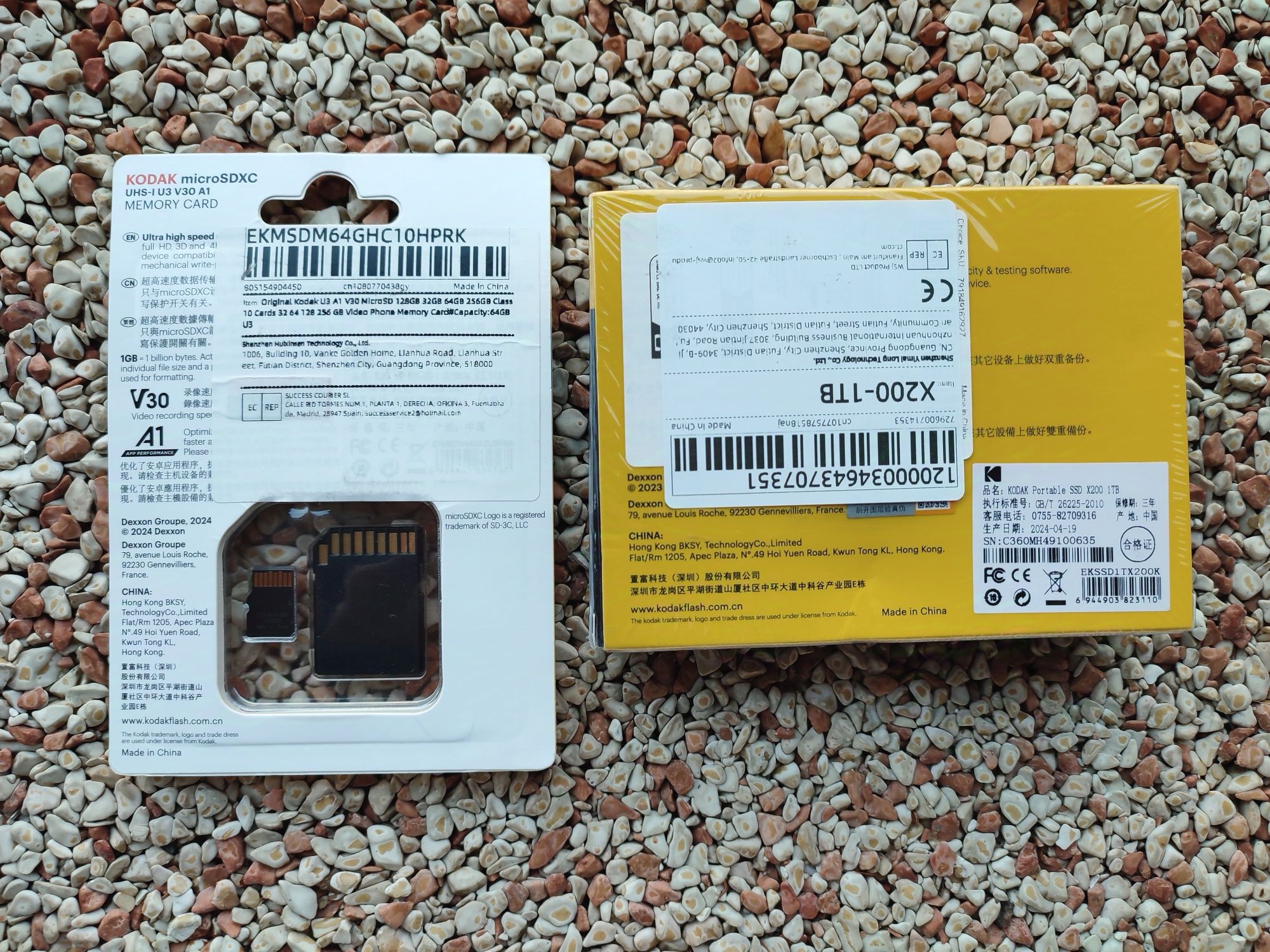 KODAK Portable SSD X200 1TB + szybka karta pamięci microSD 64GB. Nowe