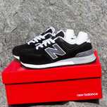 (1510) Кросівки New Balance 574 чорні з білим (37-41) - нб ню беленс