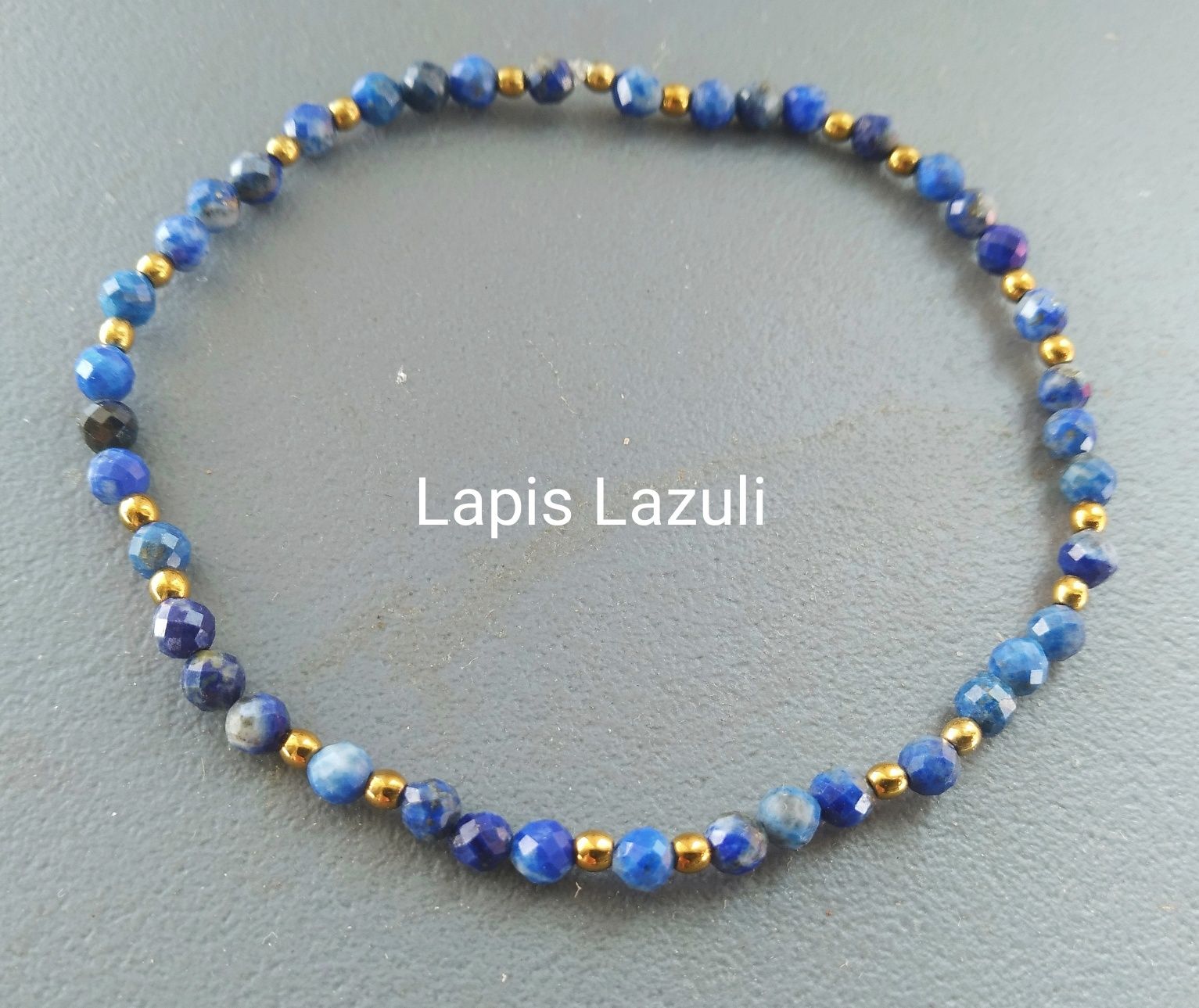 Bransoletka LAPIS LAZULI 3,2mm.kamienie naturalne