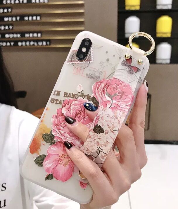 Case Etui Obudowa do Telefonu iPhone 7, 7 Plus, 8 Flower Rose Rączka