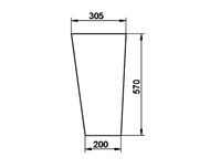 Szyba CASE -przednia dolna 3210 / 3220 / 3230 / 4210 (nr4099) ACX182