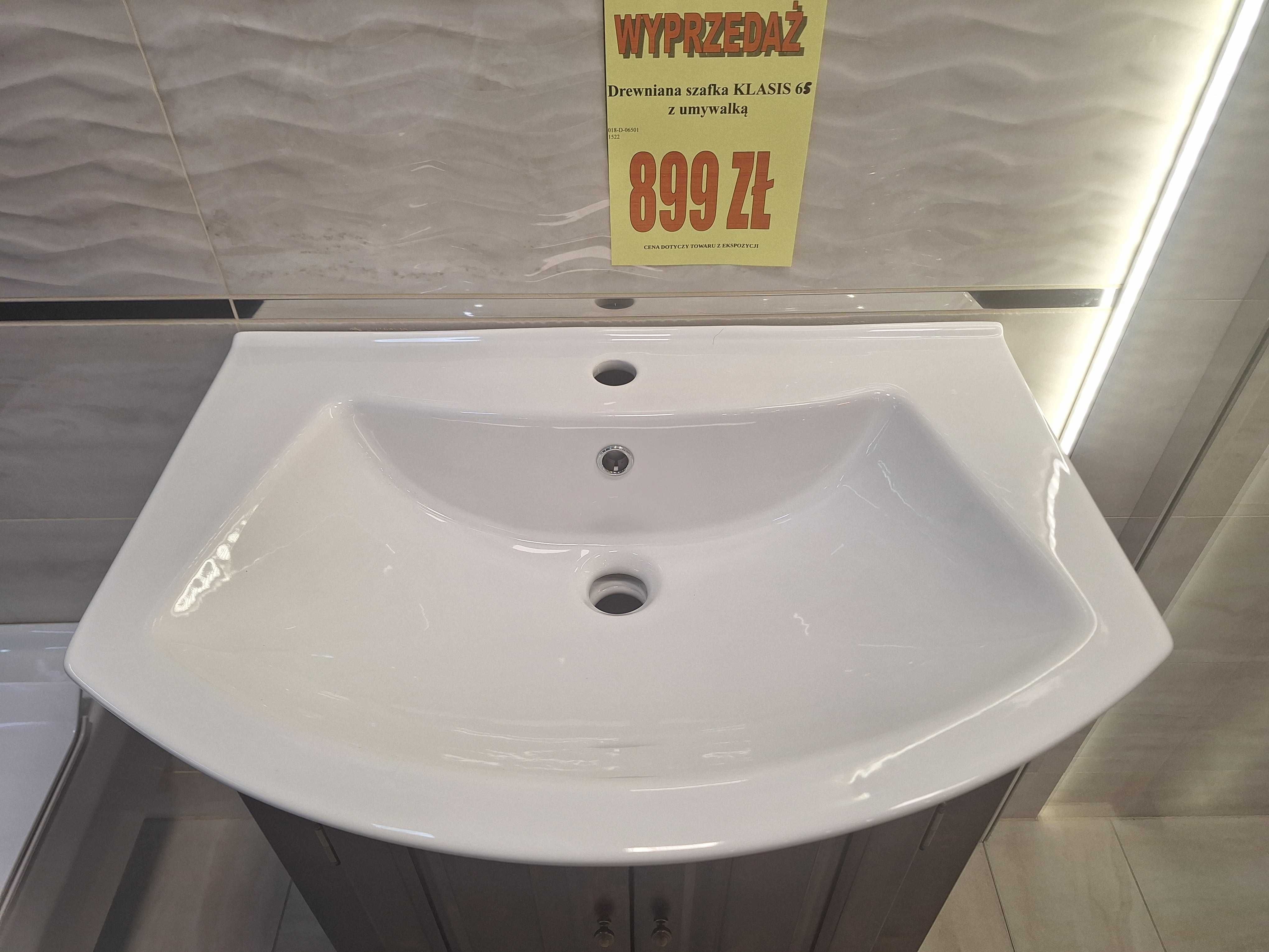 Szafka łazienkowa Defra  Klasis D65 Orzech + Umywalka