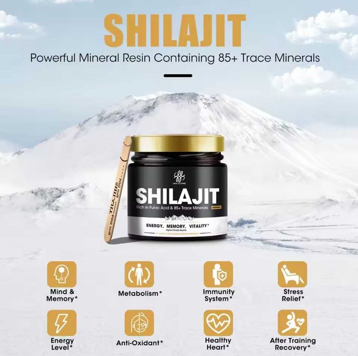 SHILAJIT MUMIO 60 G NAJMOCNIEJSZY adaptogen suplement 85 mineraów