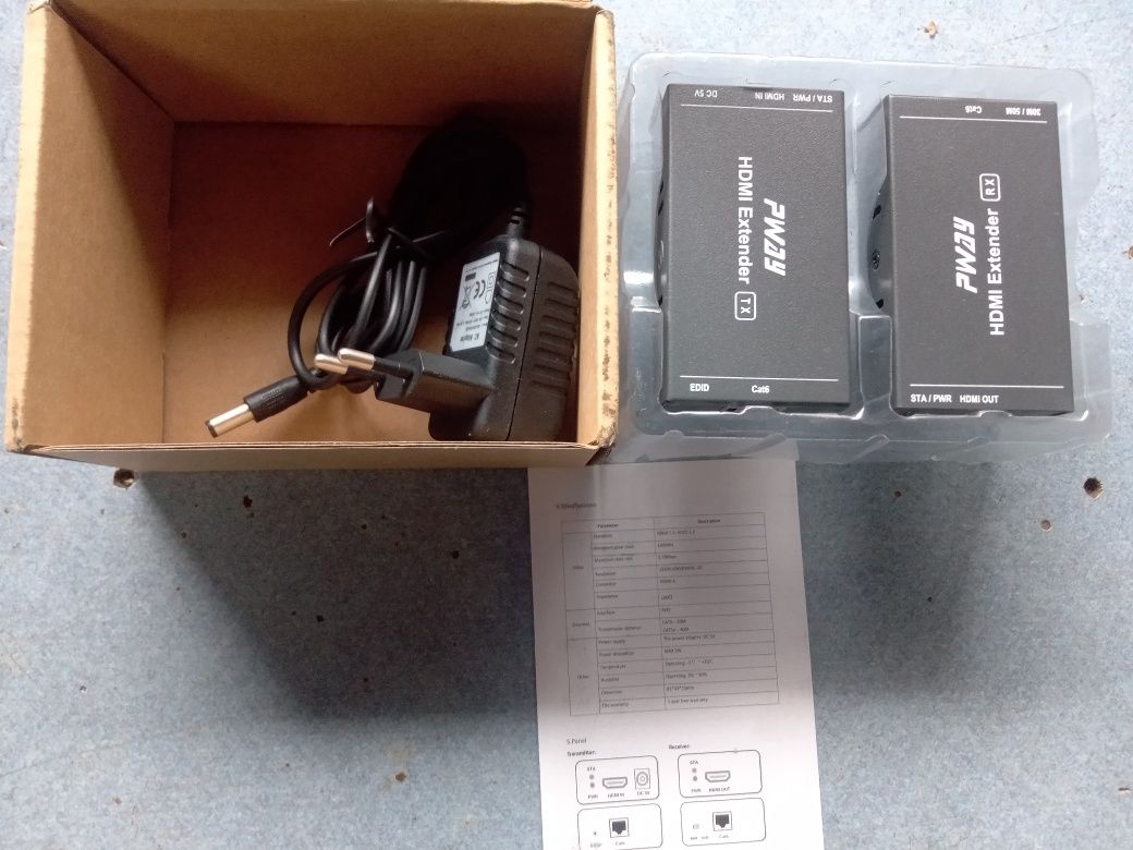 Przedłużacz HDMI PW-HT202P 50 m Single Cat5e/6 Full HD 1080P