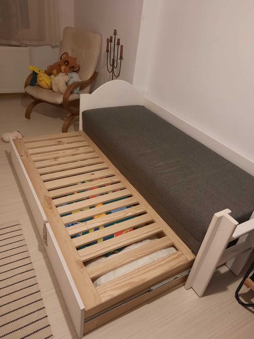 Łóżko z możliwością złożenia piętrowego, rozkładane-  170 cm długości